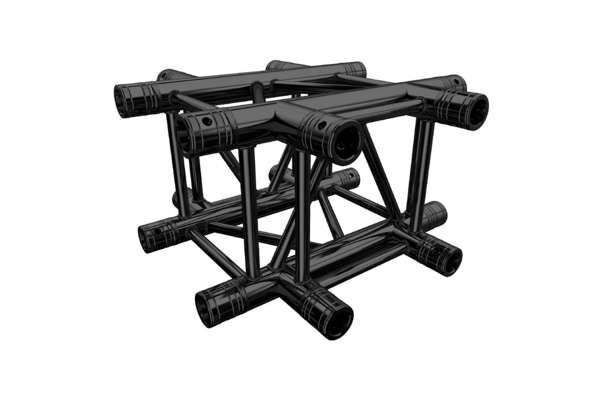 FOS Truss TF34-C41 Black 4-Weg Ecke / Kreuz 4-Punkt Traverse 2mm schwarz