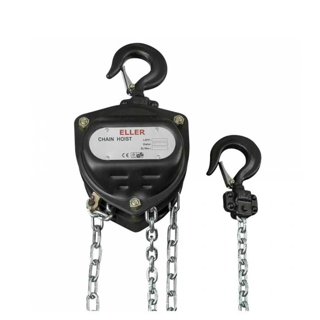 Produktbild von Handkettenzug 500–1000 Kg, 3–6 M Hub, Hakenaufhängung – Zertifiziert – Von Gripton